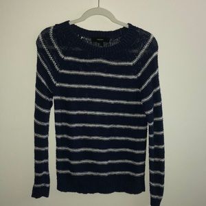 navy blue stripped sweater